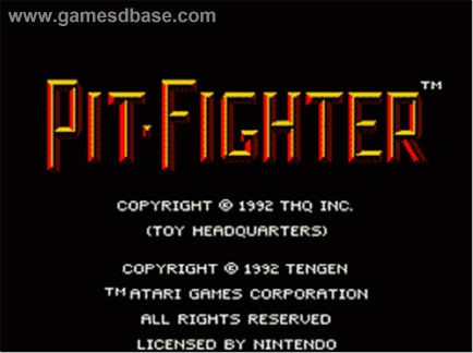 PIT FIGHTER – All versions (1990)