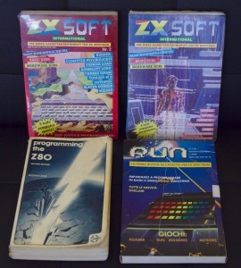 La copia Sybex di Steed con Run #1 e le rarissime copie dei numeri 2 e 3 dell'edizione tedesca ZX Soft