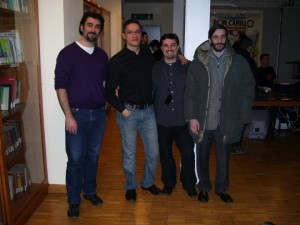 Da Sx: Andrea Bradamanti, Ivan Venturi, Robert Grechi e Batale Fietta alla Reunion Simulmondo
