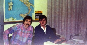 Mike D'Antoni (giocatore di basket della Olympia di Milano e poi allenatore) nella sede Philips per l'intervista online