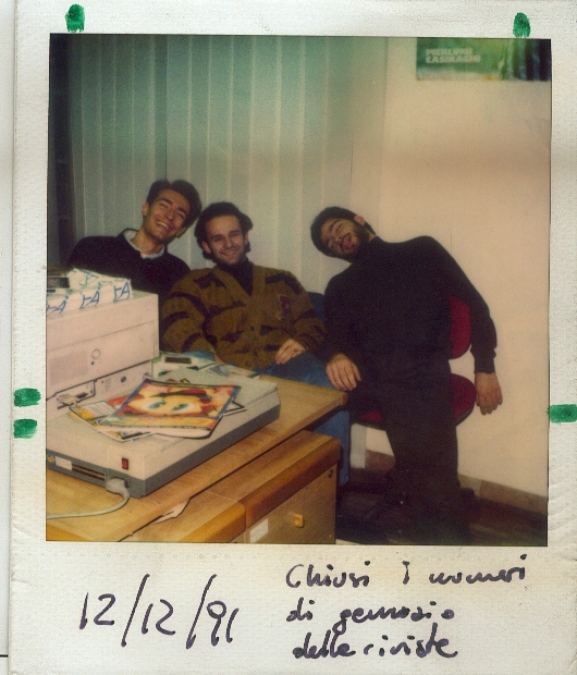 Max Reynaud, Alex Rossetto e JH, I tre caporedattori dei tempi alla fine della “stagione delle chiusure”. TGM, Zzap! e ConsoleMania chiudevano tutte nell'arco di una settimnana...