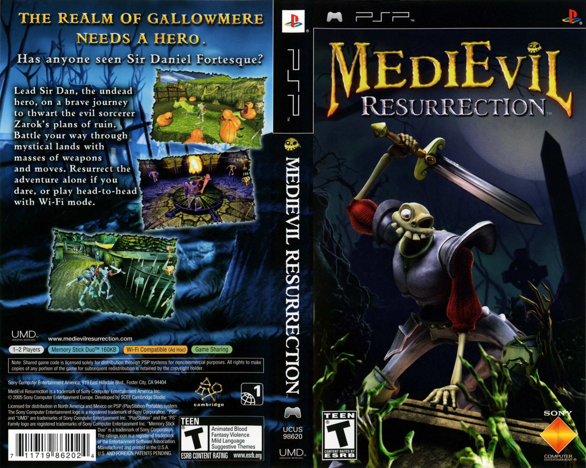 La simpatica Cover Box di Medievil Resurrection