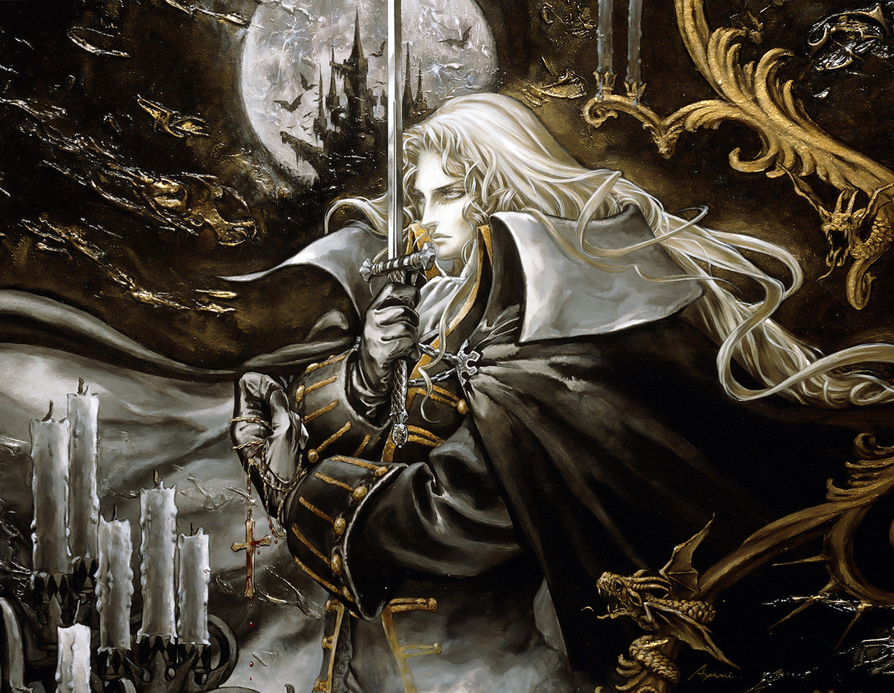 Una splendida rappresentazione di Alucard, il protagonista del gioco...